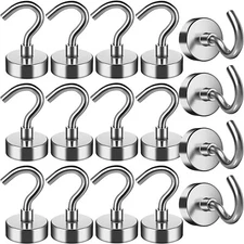 NEW 20 Pack Magnetic Hooks Heavy Duty 25Lbs Strong Magnet Hooks for Kitchen Home