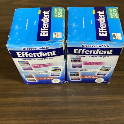 (Pack of 2x126) Efferdent Anti-Bacterial Denture Cleanser Tablets