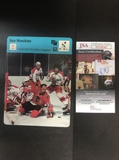 SPORTSCASTER CARD Signed Dennis Hull 2724 blackhawks NHL JSA CERTIFIED AUTOGRAPH