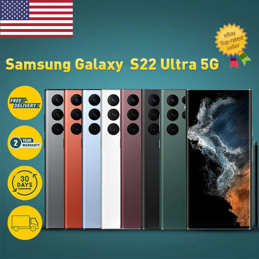 NEW Samsung Galaxy S22 Ultra 5G 128 256GB SM-S908U GSM CDMA