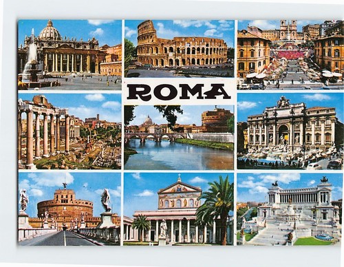 Postcard Roma Ancient Ruins Multi View Rome Italy | eBay