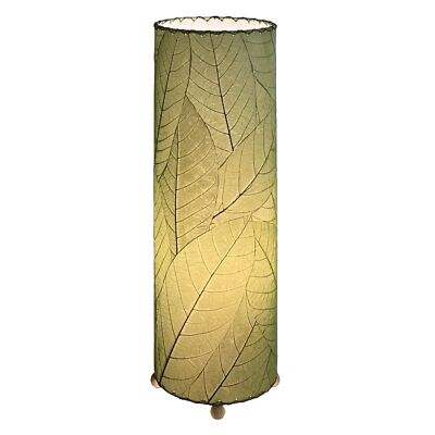 Eangee Home Design 24 Inch Cocoa Leaf Cylinder Table Lamp Green Shade Made of...