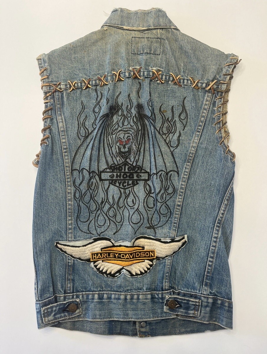 70’s Levi’s biker team vest 1970s LEVIS MOTORCYCLE CLUB VEST | eBay