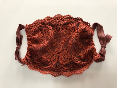 Washable Reusable Matte Lace Face Mask with Cotton Filter Pocket 