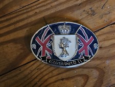 Vintage Queen Elizabeth ii UK Belt Buckle New Old Stock