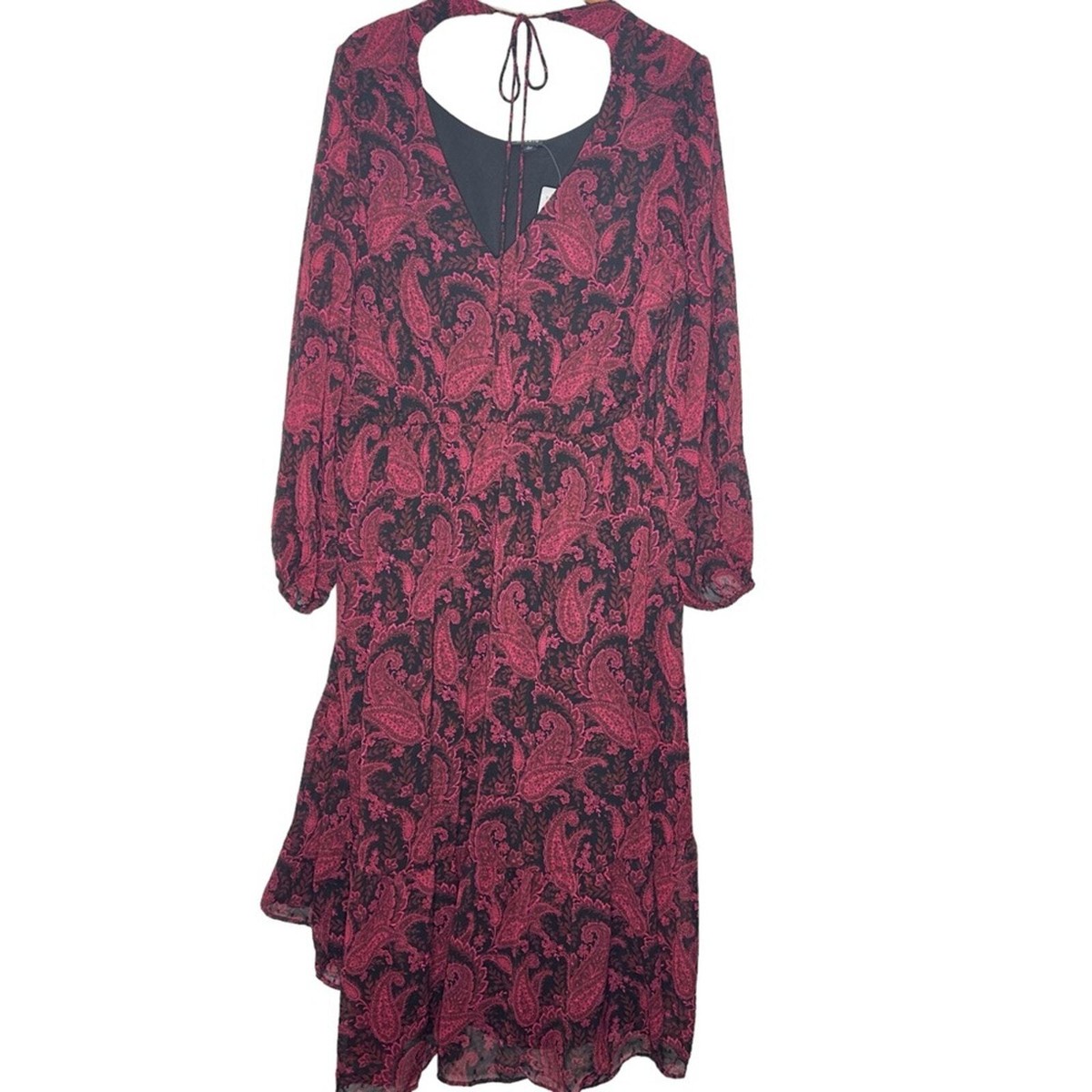 torrid red and black lace dress Torrid Tea Length Clip Dot Open Back A-Line Dress Size 2X Red Black Paisley NWT