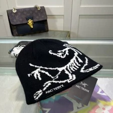 (Free Tax) 100% Wool Arcteryx Bird Head Toque Beanie Hat Knitted Warm Hat Cap