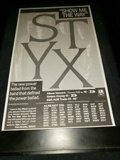 Styx Show Me The Way Rare Original Radio Promo Poster Ad Framed! #2