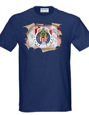  CHIVAS DE GUADALAJARA FC 100% COTTON 100% PRESHRUNK GILDAN SHIRT