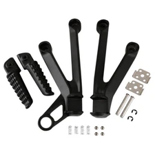Passenger Footpegs Footrests Brackets Set For Kawasaki Ninja ZX10R ZX 10R 04-05