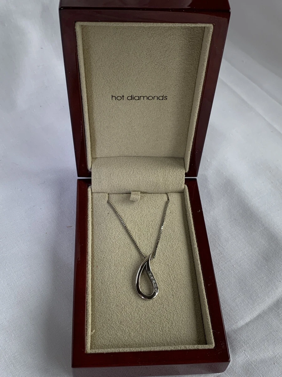 Hot diamonds shop teardrop necklace