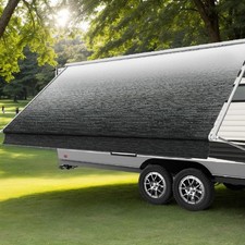AlphabetAcre 10ft RV Awning Fabric Black Fade