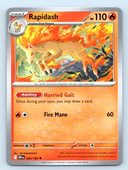 Rapidash 030/182 ~ Uncommon English Near Mint