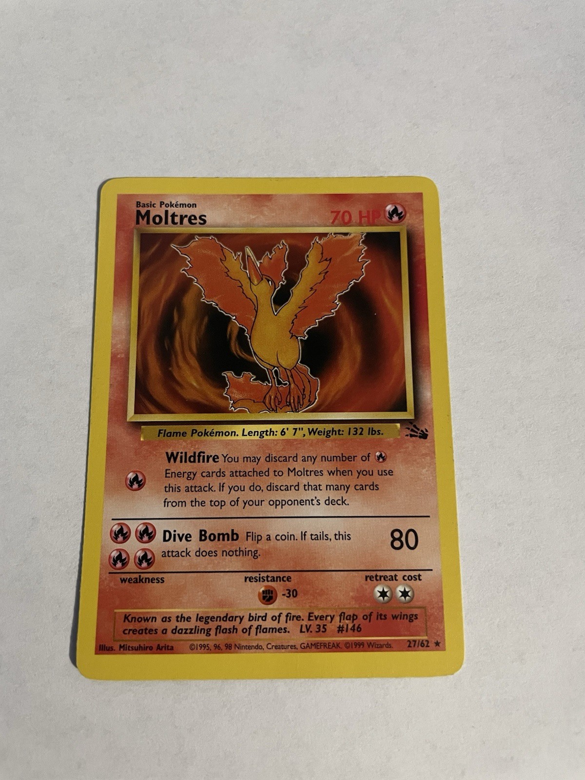 Moltres 27/62 Fossil Regular
