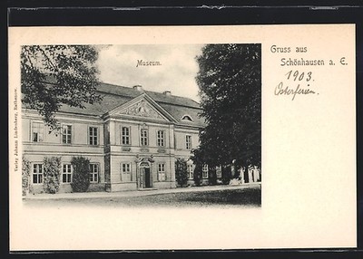 Postcard Schönhausen a. E., Museum 