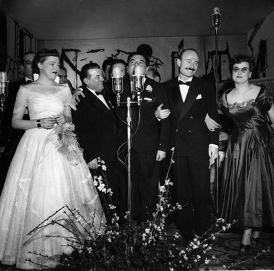 The conductor Cinico Angelini musician Giovanni D'Anzi maestro Arm- Old Photo