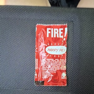 Taco Bell Fire Sauce Packet "Marry Me!” Misscut