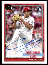 2026 Topps Series 1 Chase Burns 1991 On Card Rookie Auto SSP Cincinnati Reds
