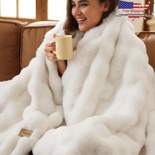 Cozy Plush Fluffy Faux Fur Blanket Double-Sided Soft Warm Winter Home Decor New