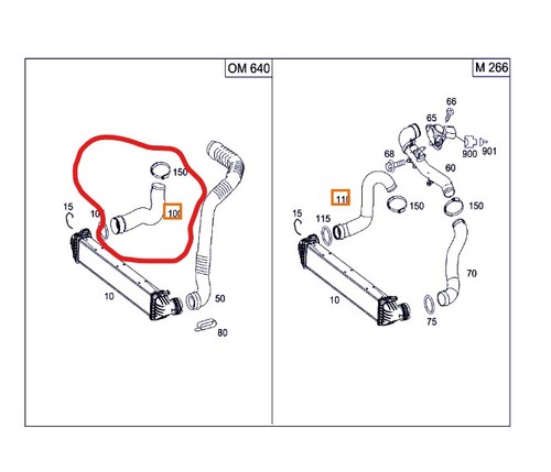 A1695280482 TURBOLADER-DRUCKROHR / 225381 FÜR MERCEDES-BENZ CLASE A W169 A 180