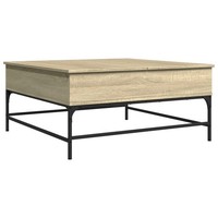 Couchtisch Sonoma Eiche 95X95X45 Cm Spanplatte Und Metall