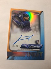 Junior Caminero RC AUTO 2024 Topps Finest Finest VARIATION Orange Ref /25 ROOKIE