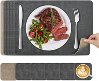 Tischsets Abwaschbar Platzdeckchen Und Untersetzer：6 Set Platzsets Abwaschbar Ru