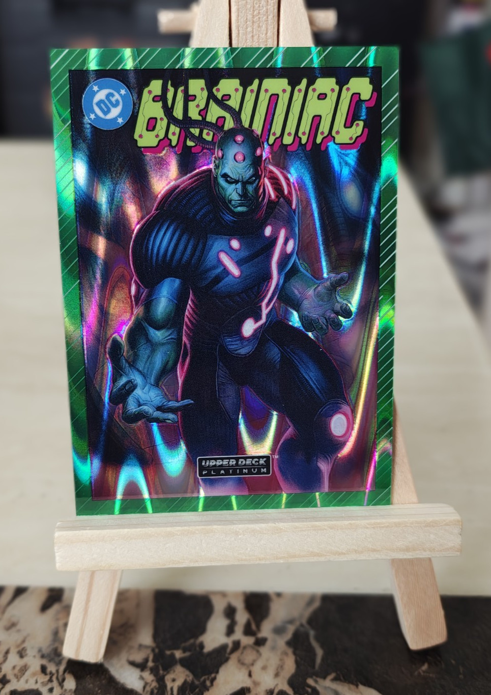 2026 UPPER DECK PLATINUM DC BRAINIAC #VC7 COVER VARIANT GREEN WAVE /50