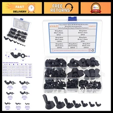 "7 Sizes Metric Wing Nuts Assortment Kit - M3 M4 M5 M6 M8 M10 M12 Butterfly Fast