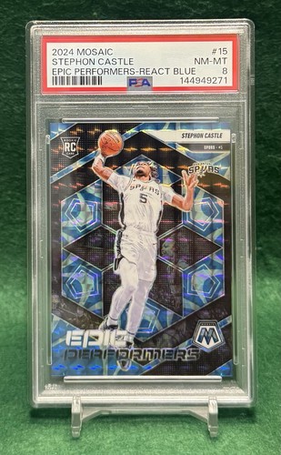 Stephon Castle [Reactive Blue] #15 2024 Panini Mosaic Epic Performers card