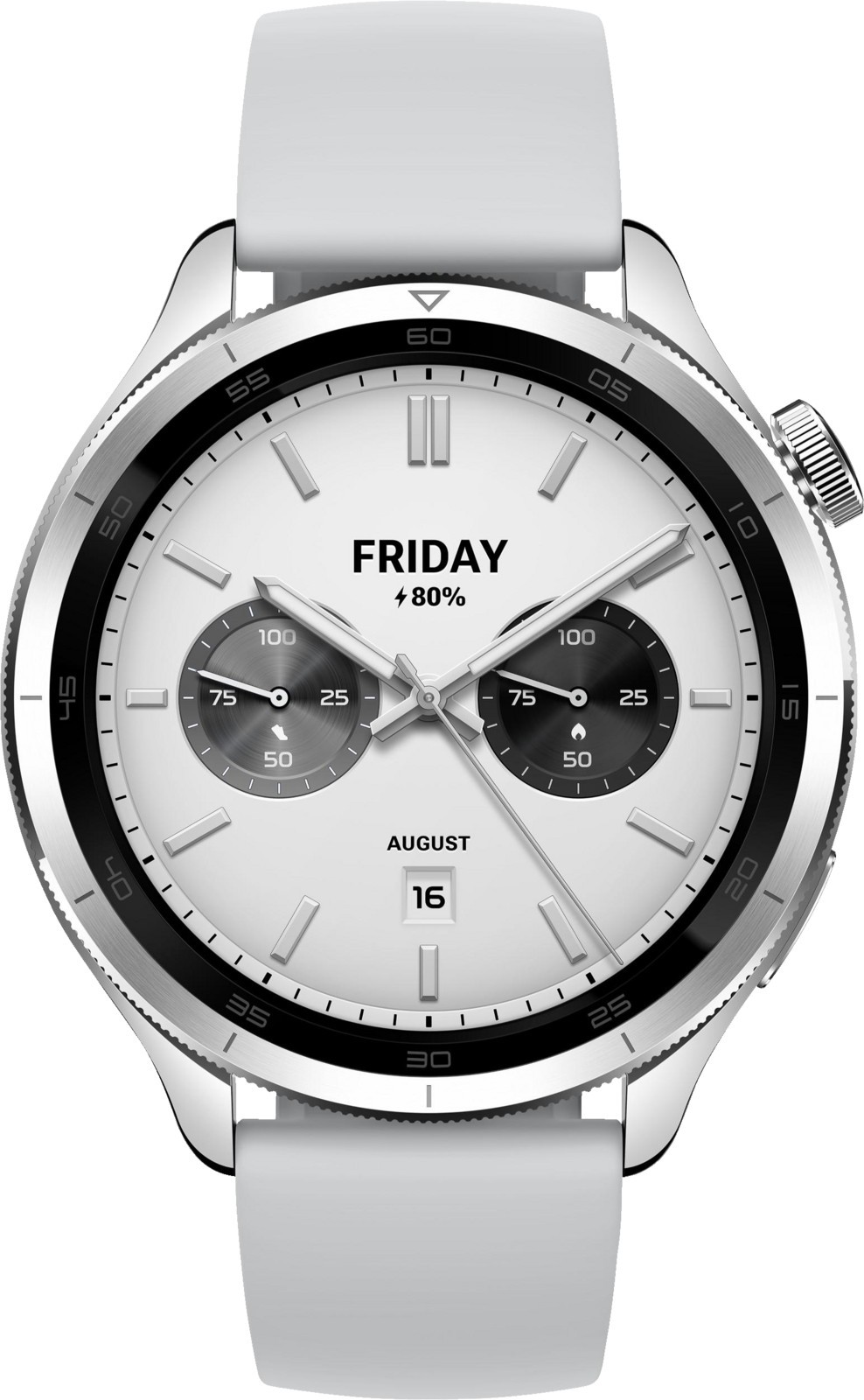 Умные часы XIAOMI Watch S4 Aluminium mit Titanlegierung Silikon, 22 мм, серебристый