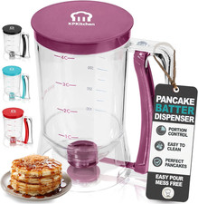 Dispensador morado mezcla panqueques con mediano