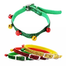 Christmas Pet Supplies Adjustable Pet Dog Collar Colorful Bells Necklace