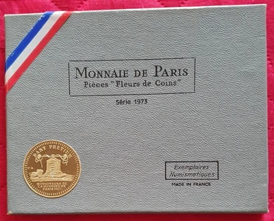 coffret fleurs de coins 1973 avec pièce 10 francs argent hercule  - Photo 1/4