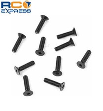 Tekno RC M2.5x10mm Flat Head Screws black 10 pieces TKR1303