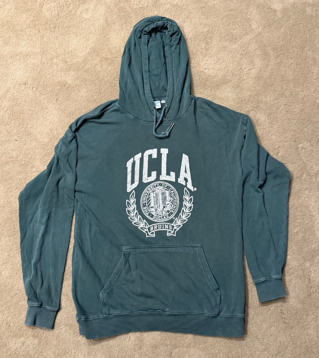 Vintage UCLA Bruins Hoodie Sweatshirt Adult Size Small Fits Med Green 90s  NCAA