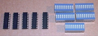 5x Driver LM3914 + 5x Bi-Color Fixed LED Bargraph for Audio VU Meter Bar Graph