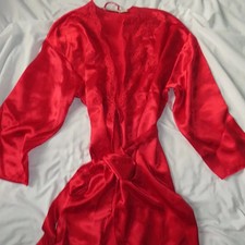 Vintage Victoria's Secret Red Robe O/S USED Gold Label