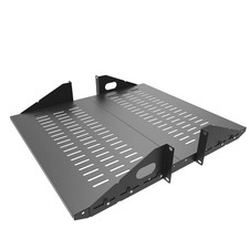 2U Cantilever Server Shelf Rack Mount-19 Inch 2 Piece Set Center Weighted for...
