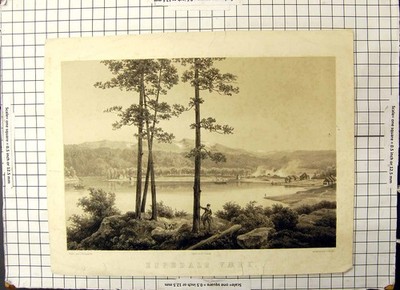 Original alter antiker Druck Espedale Vaerk Tonsberg Forbes Hellesen Baerentzen