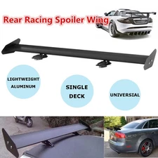 Universal Primed Black Rear Trunk Spoiler Racing Wing Aluminum GT Style