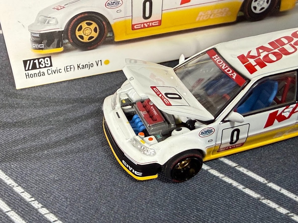 Kaido House x Mini GT White Honda Civic (EF) Kanjo V1 KHMG139 #139
