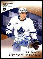 2024-25 Upper Deck #UI-MR Marshall Rifai Ultimate Introductions Auto Maple Leafs