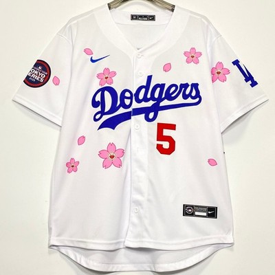 Freddie Freeman #5 White Sakura Baseball Jersey S-2XL