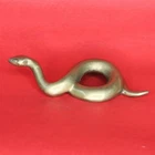 Snake Figure Paper Weight Vintage Style Handcrafted Brass Table Decor Showpiece