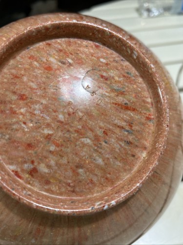 Vintage Texas Ware Konfetti Melamin Schüssel 118 Pfirsich Orange 10" reparaturbedürftig - Bild 3 von 4