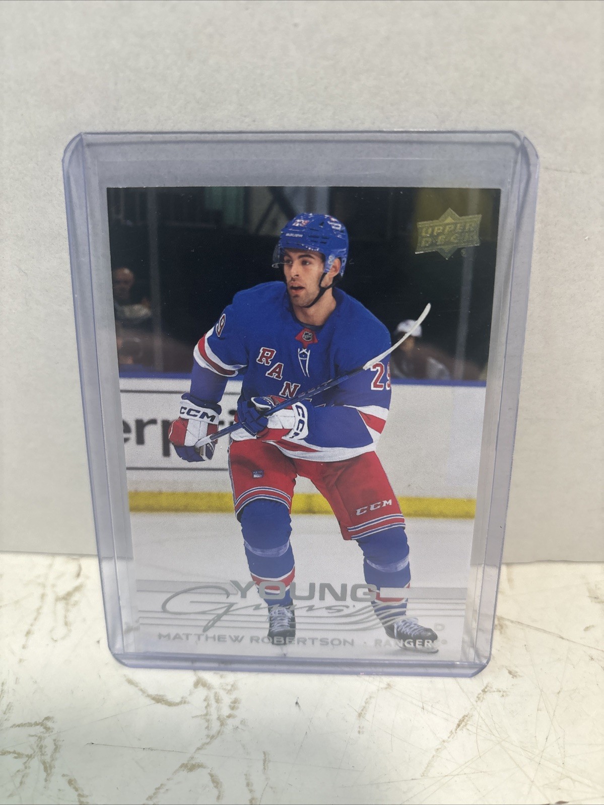 2025-26 Upper Deck Young Guns Matthew Robertson Rookie New York Rangers #239