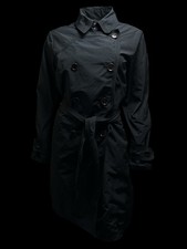 MONCLER donna designer giacca di transizione cappotto nero taglia 3 (L)