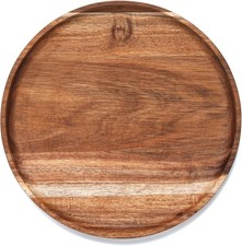 Round Acacia Wood Serving Platter 14 Inch