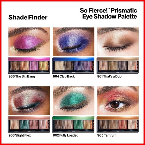 REVLON So Fierce! Prismatic Halo Eye Shadow Quad, 962 Fully Loaded, 0.21oz - Picture 3 of 6